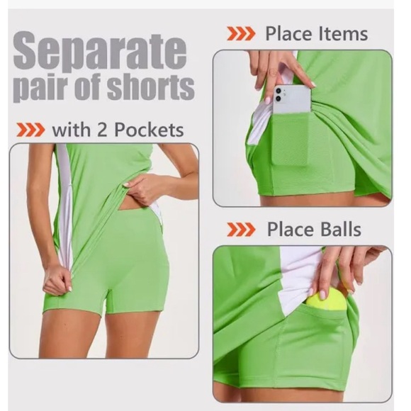 MAELREG Womens Tennis Golf Athletic Dress Shorts Sleeveless Zip Pockets.Sz L #27 - Picture 5 of 6